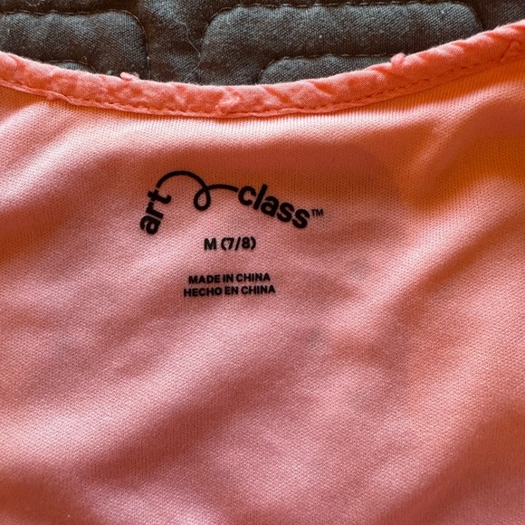 Art Class Coral Eyelet Kids Dress - Picture 4 of 4